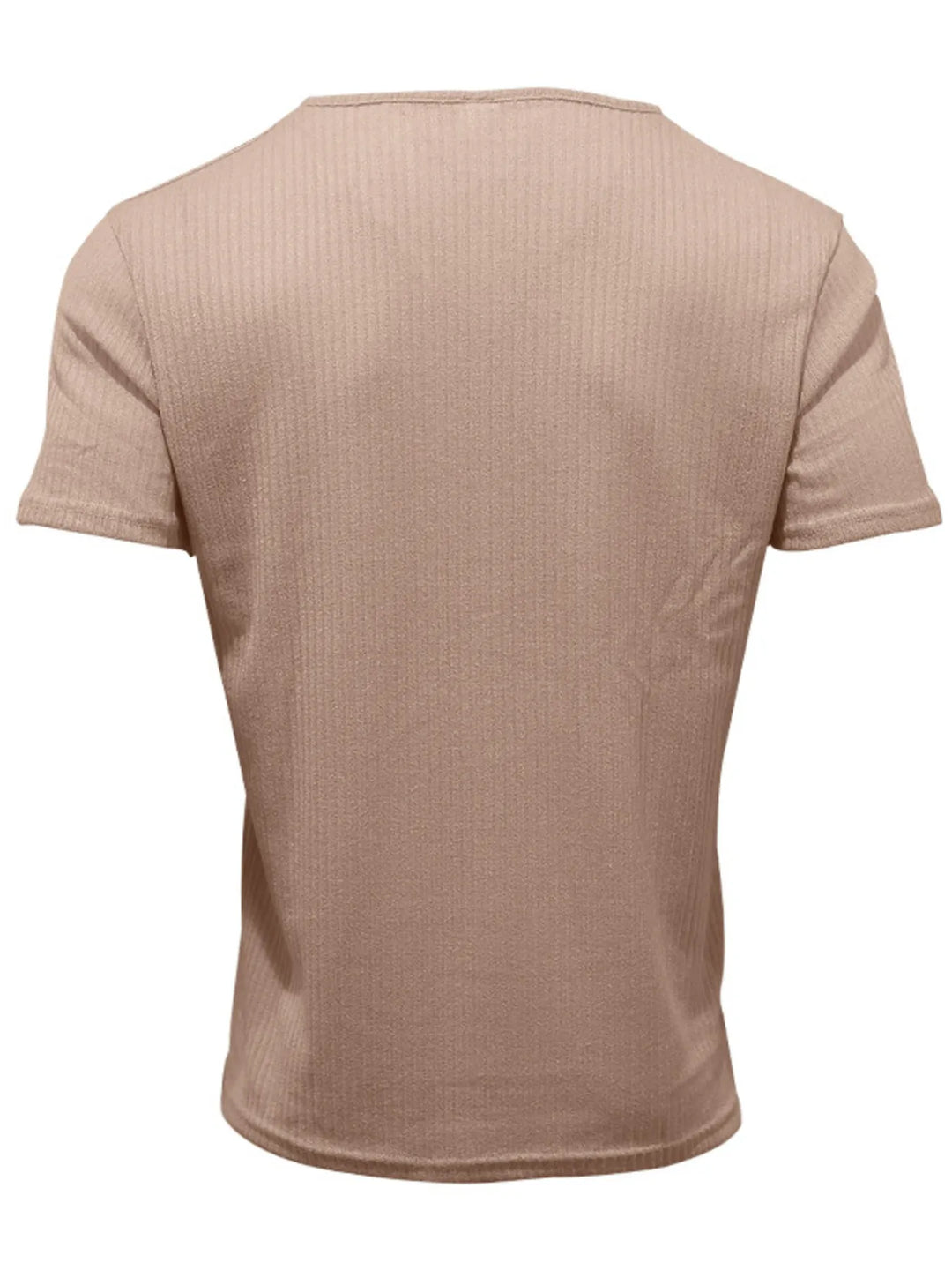 Men's Full Size Ribbed V-Neck T-Shirt Plus Size