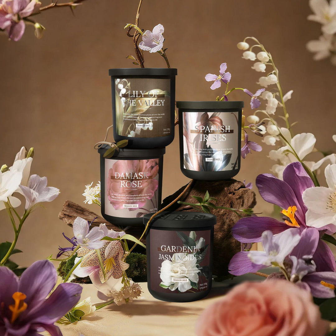Retro Floral Scented Balm Solid Car Air Freshener