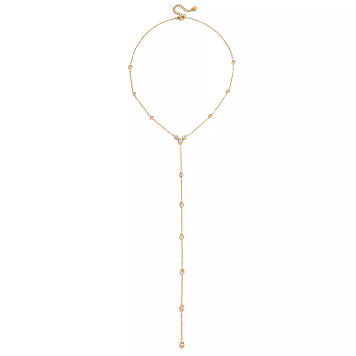 18K Gold-Plated Zircon Chain Necklace