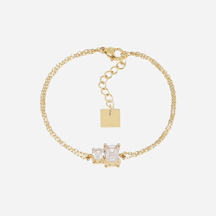 Double-diamond Double-layer Chain Bracelet