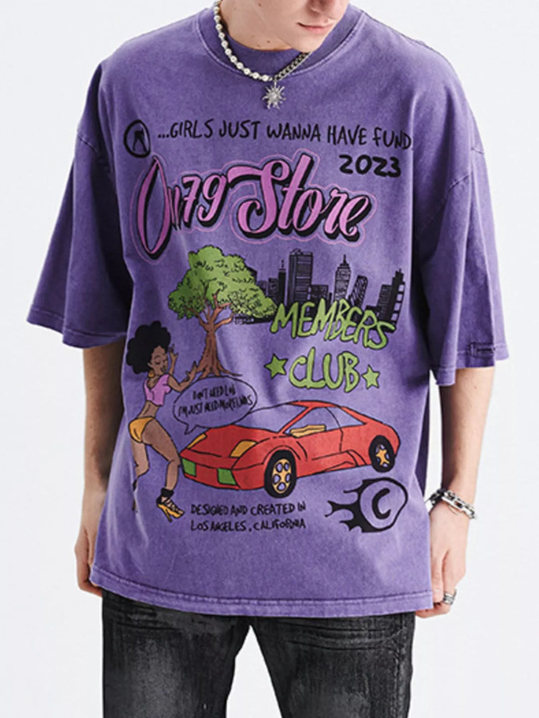 Men's Graphic Round Neck Short Sleeve T-Shirt