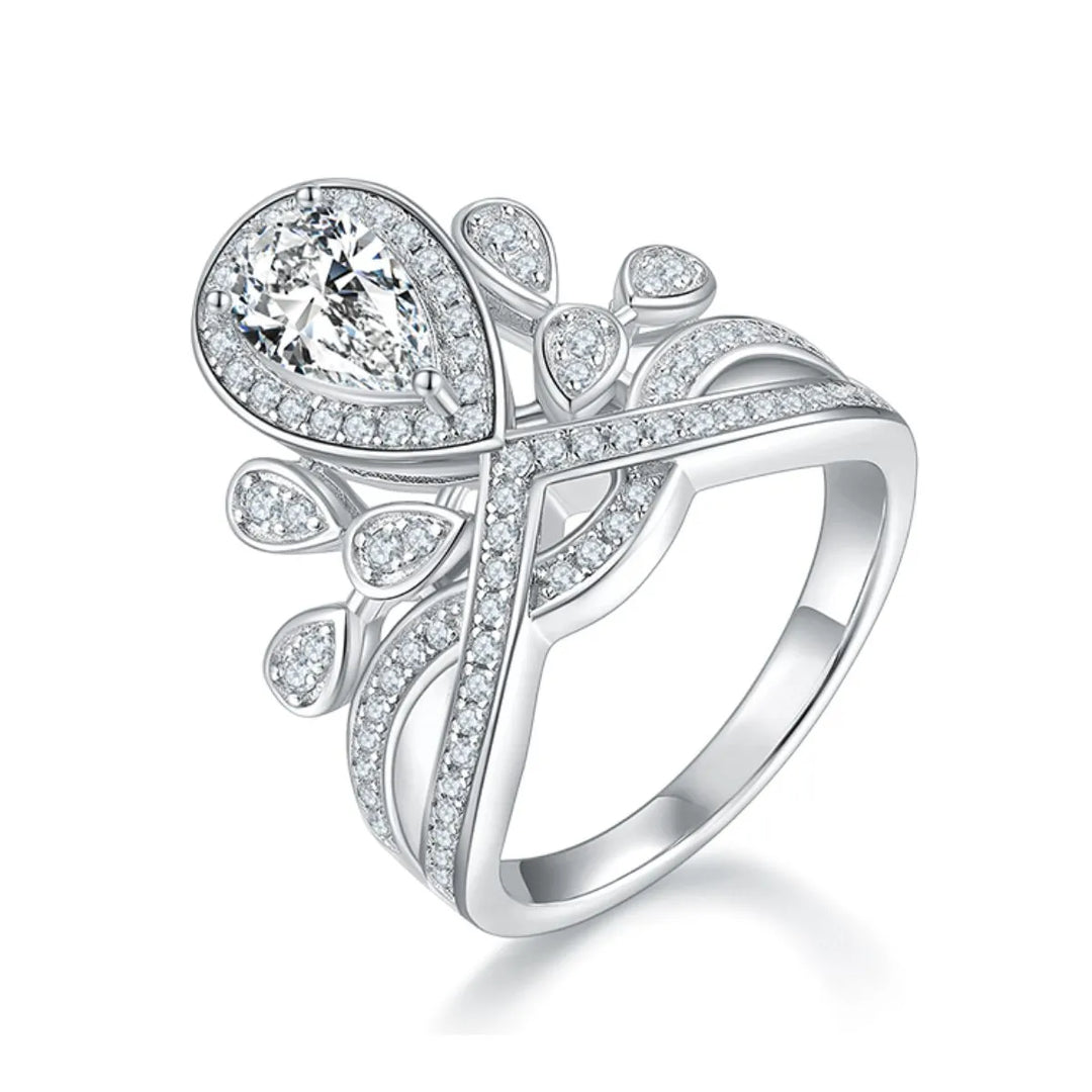 1 Carat Moissanite 925 Sterling Silver Ring