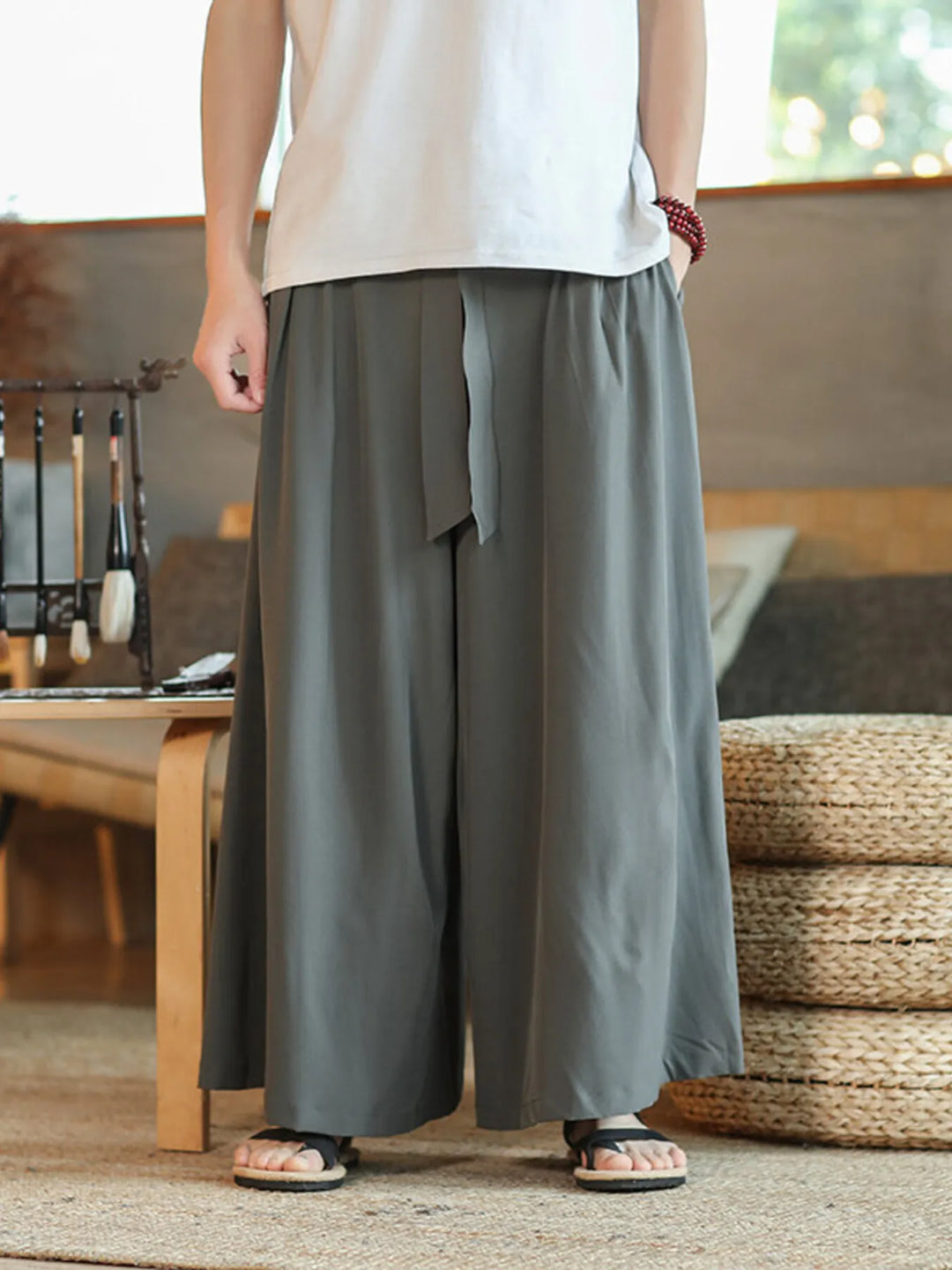 Men's Plus Size Wide Leg Pants