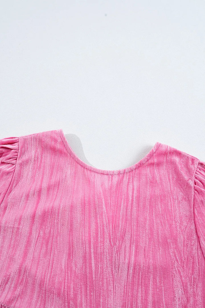 Tiered Flounce Sleeve Mini Dress