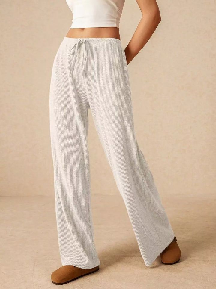 Drawstring Wide Leg Pants