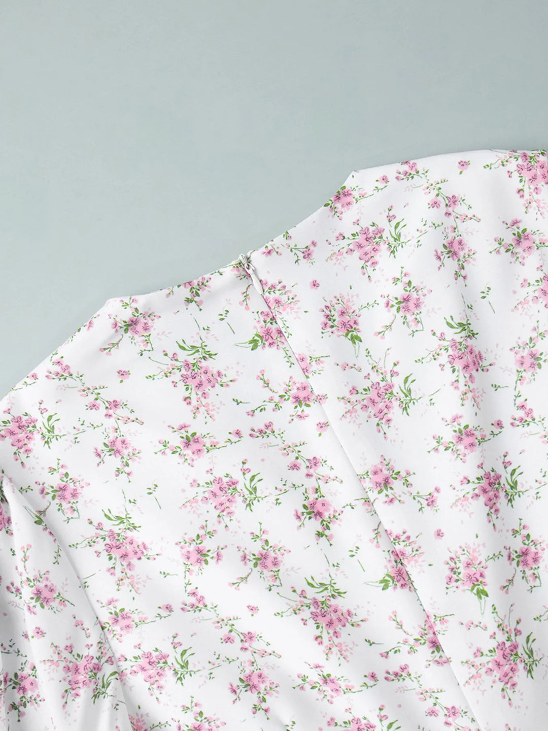Floral Print Balloon Sleeve Dress