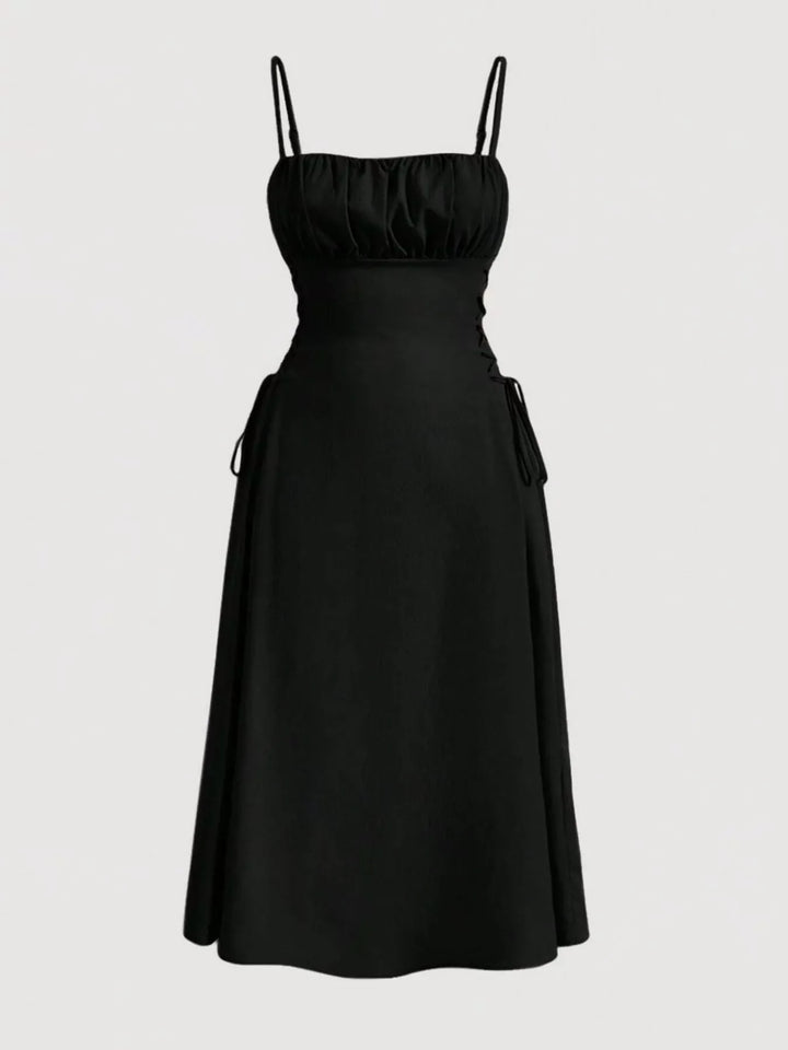 Lace-Up Side A-Line Cami Dress