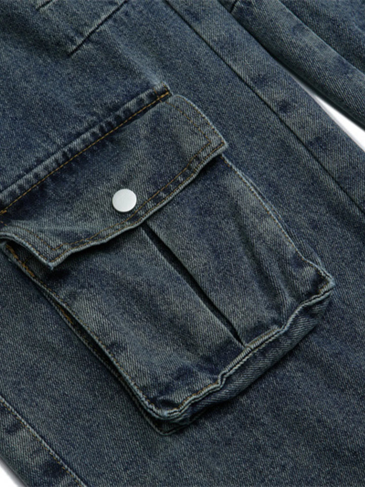 Men's Wide Leg Cargo Jeans