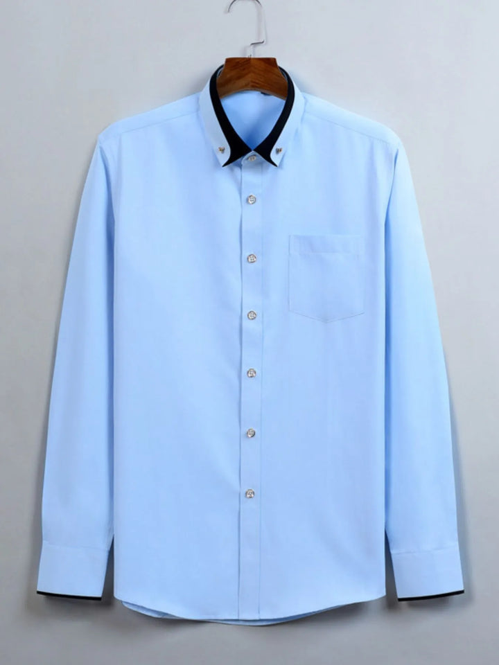 Men's Full Size Button Up Long Sleeve Shirt Plus Size