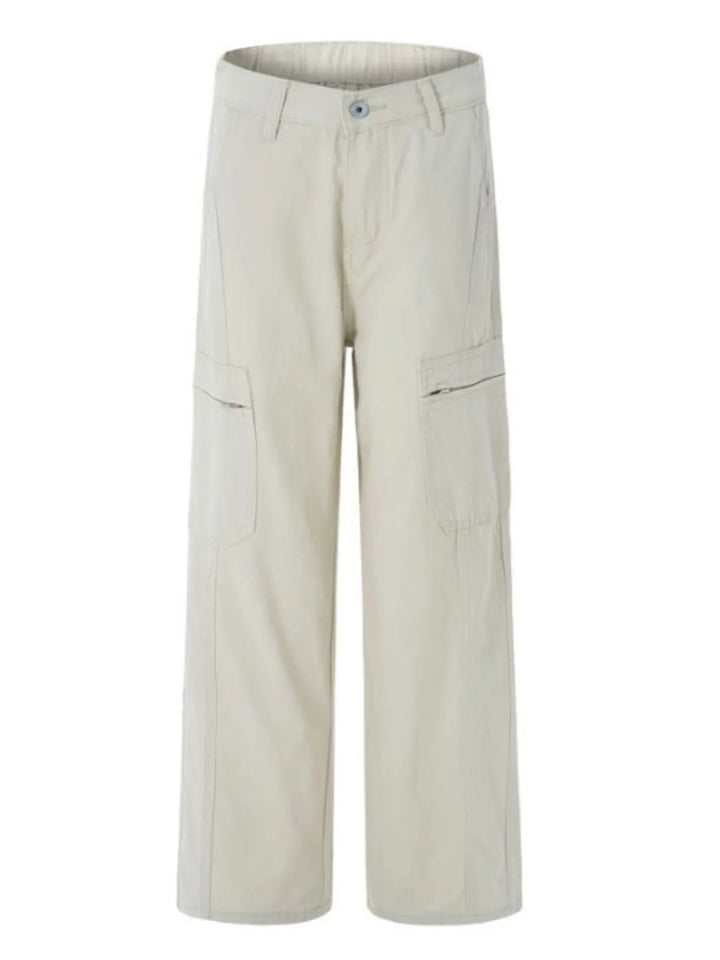 Men's Wide Leg Cargo Pants with Multi Pockets