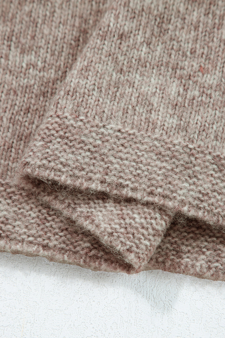 Gray Morn Contrast Colored Dot Detail Drop Shoulder Sweater