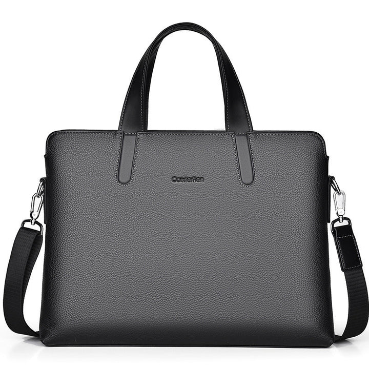 Large-capacity Crossbody Leather Briefcase