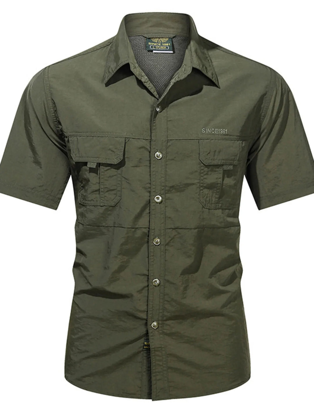 Men's Plus Size Lightweight Button Up Short Sleeve Shirt