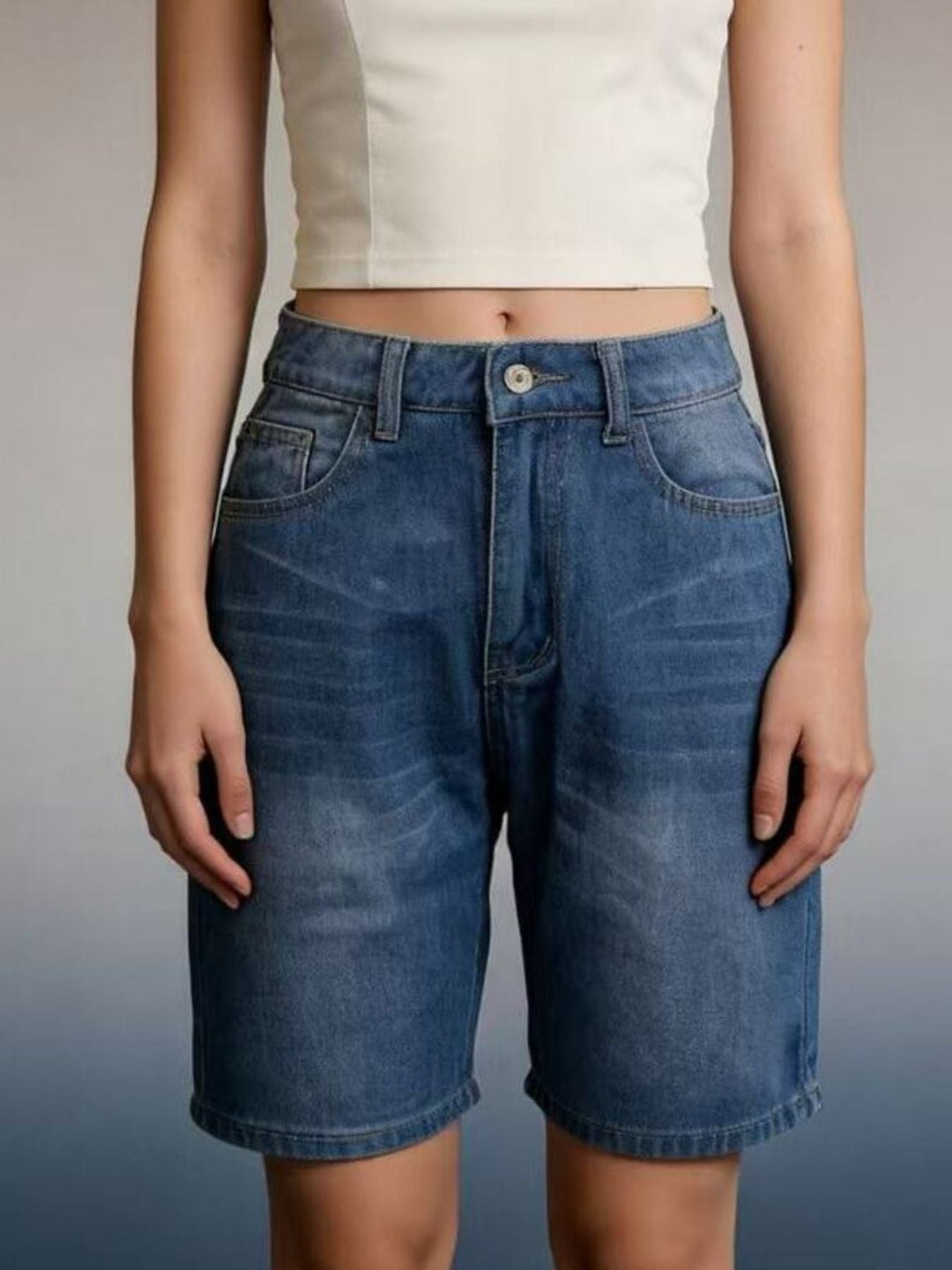 High Waist Denim Shorts