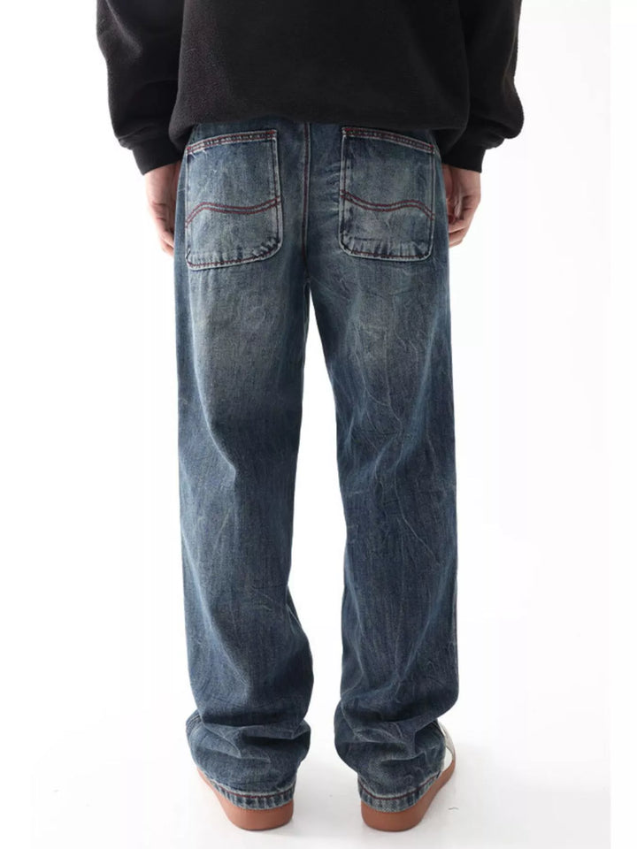 Men's Vintage Wash Loose Fit Jeans