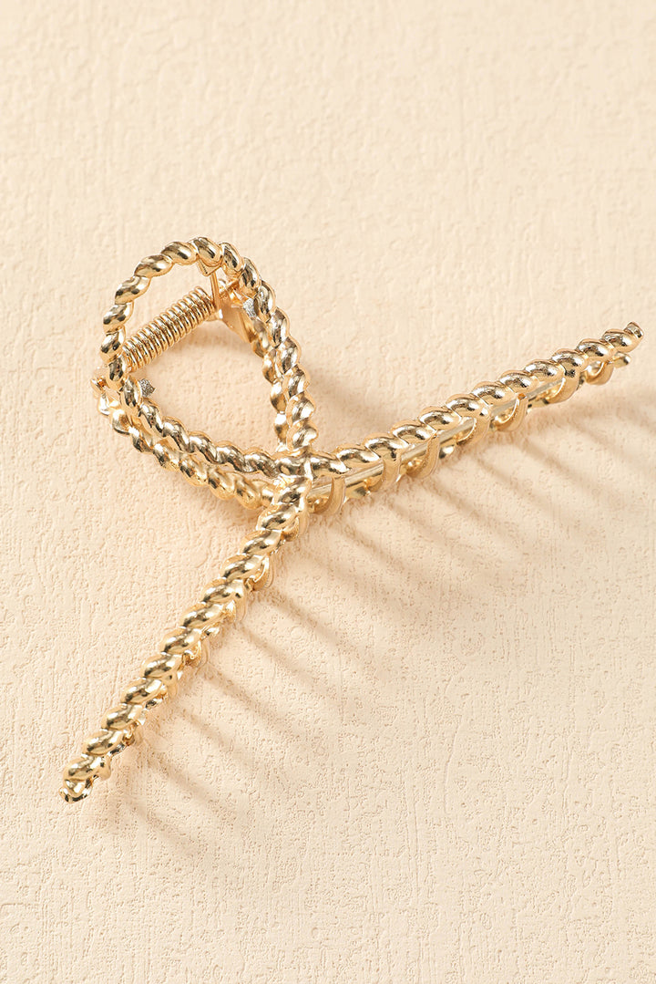 Gold Twist Large Alloy Hair Clip