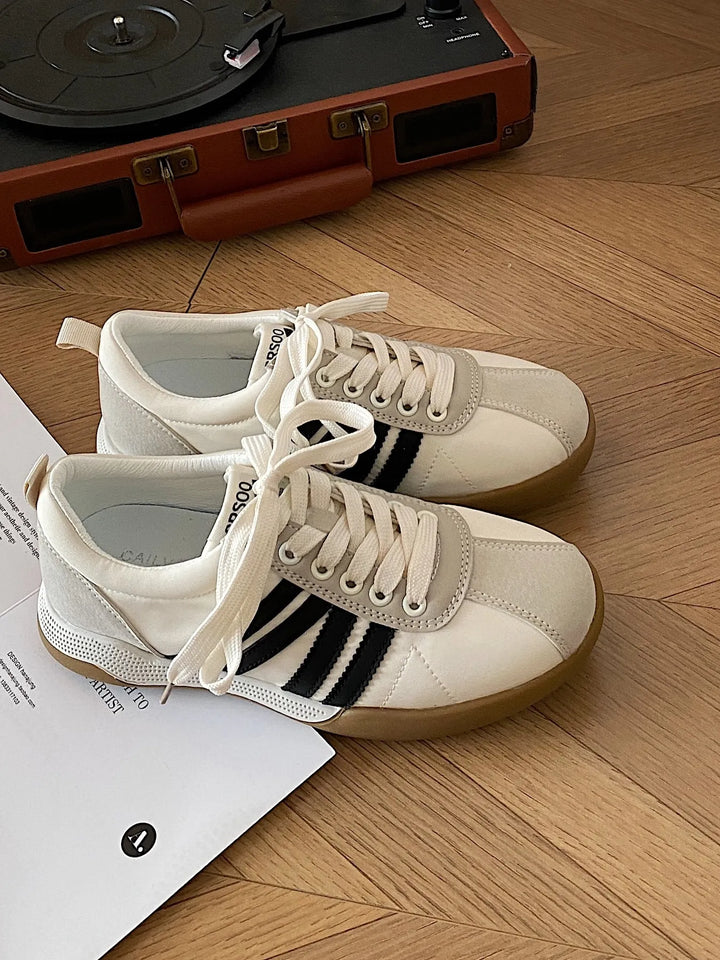 Striped Lace Up Sneakers