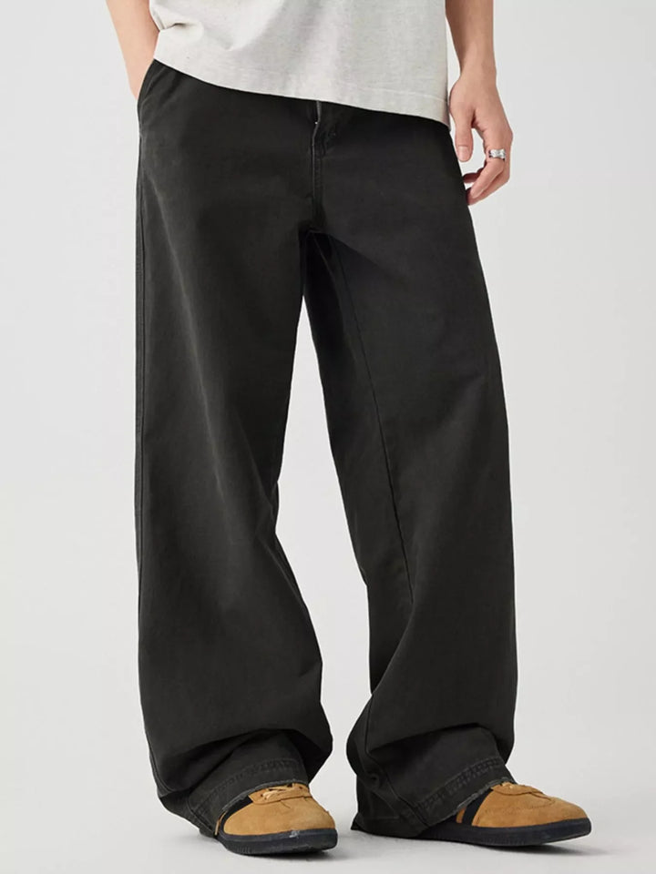 Men's Wide Leg Pants with Pockets