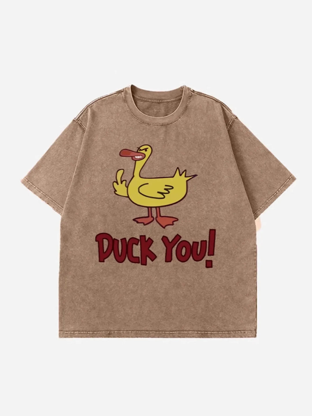 Duck Graphic Oversized Round Neck T-Shirt