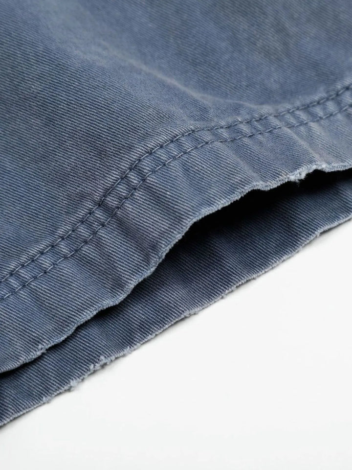 Men's Wide-Leg Cargo Jeans with Side Pockets