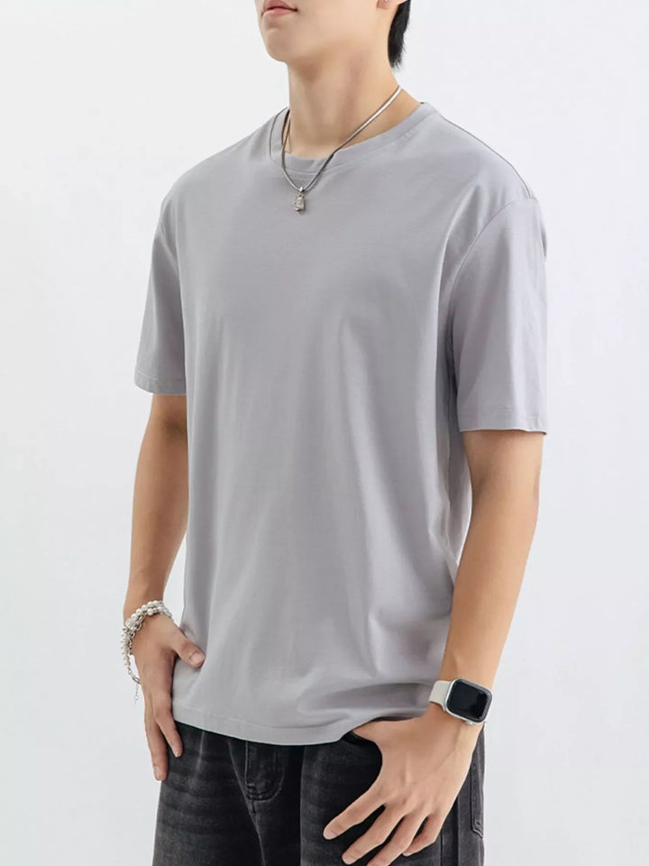 Men's Plus Size Casual Solid Color T-Shirt