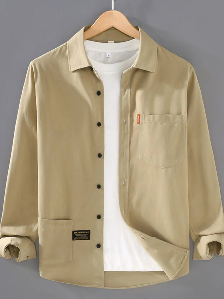 Men's Plus Size Button Up Long Sleeve Shirt