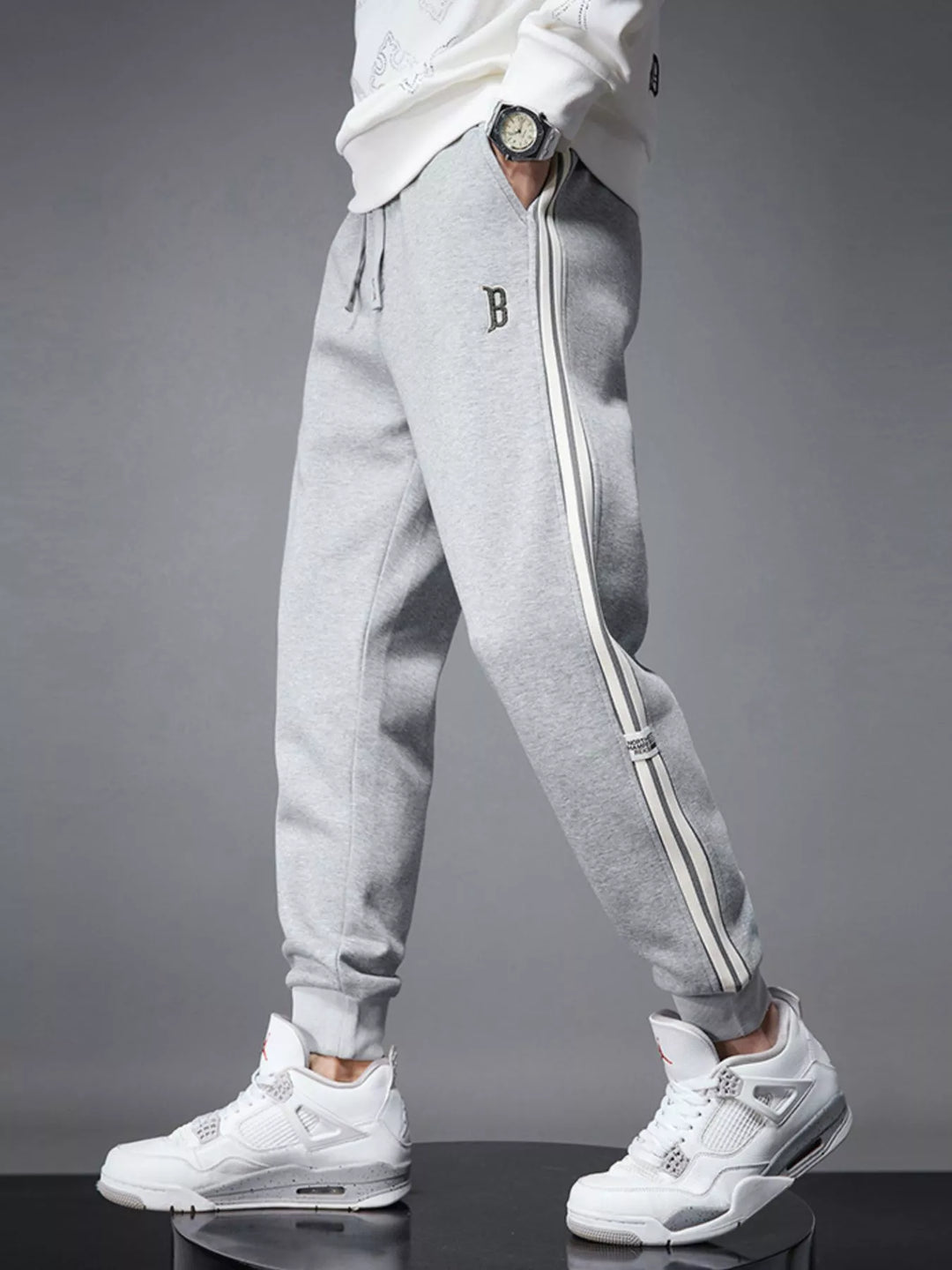 Men's Casual Striped Joggers