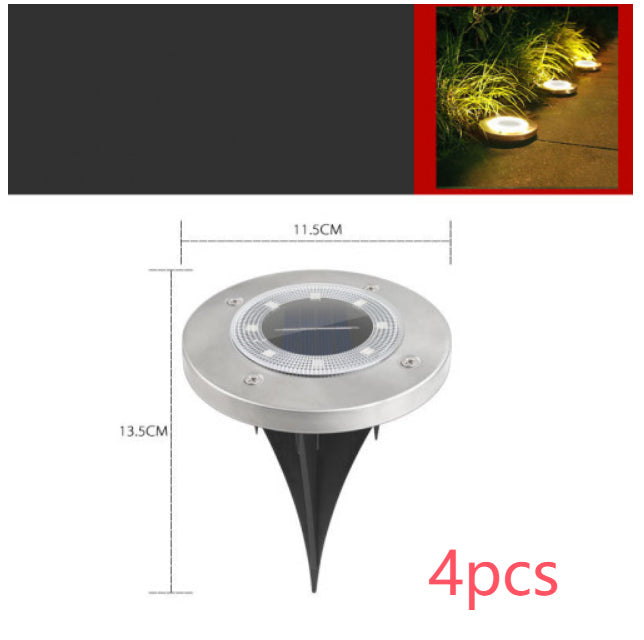 Outdoor Solar Lawn Garden Underground Light