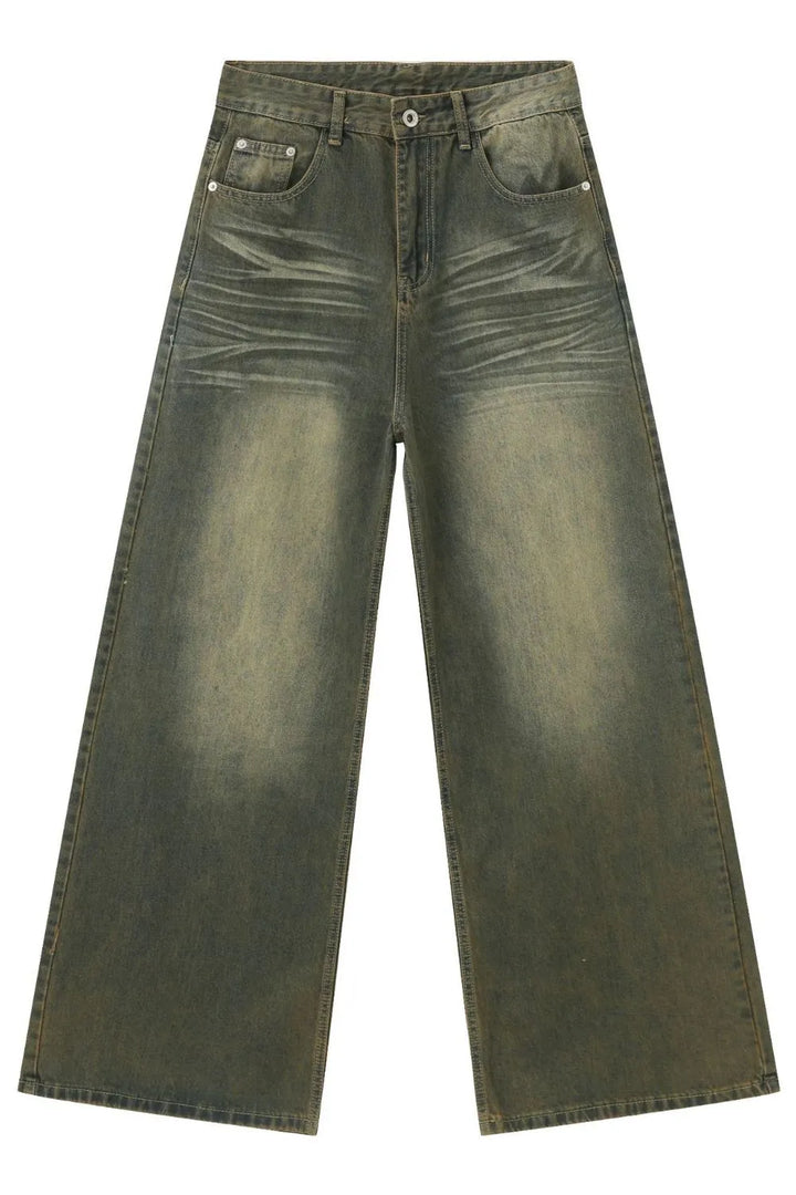 Men's Wide Leg Jeans with Pockets