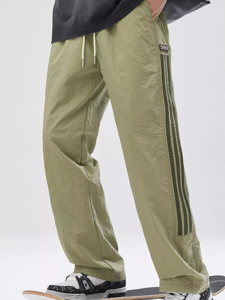 Men's Full Size Striped Wide Leg Pants Plus Size