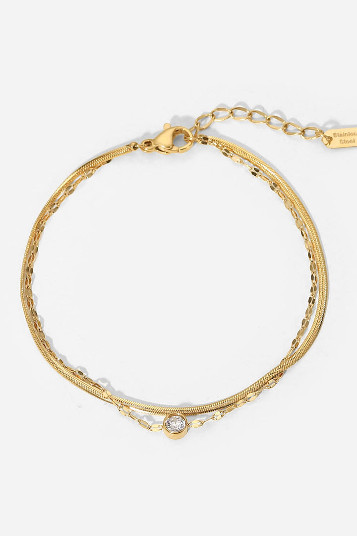 Icing on the Cake Rhinestone Double-Layered Bracelet