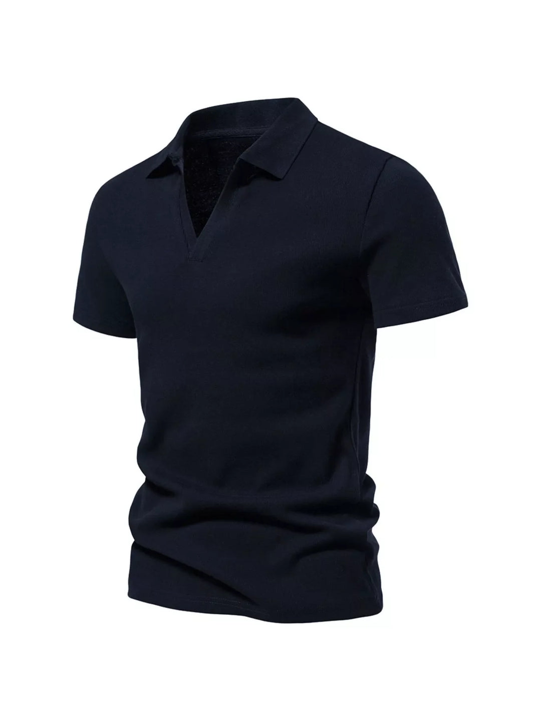 Men's Plus Size Casual Notched Short Sleeve Polo