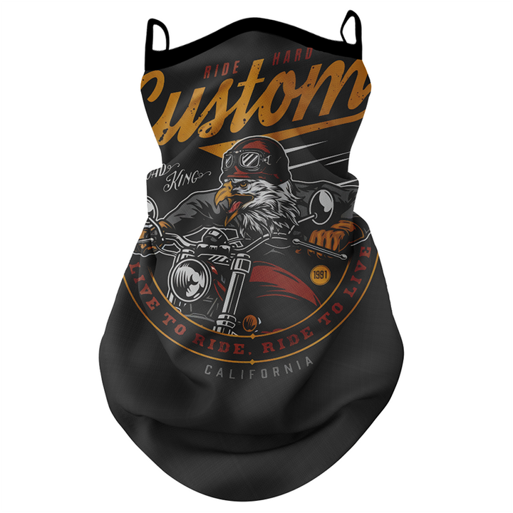 Motorcycle Riding Sun-protection Face Mask Ear-loop Headscarf