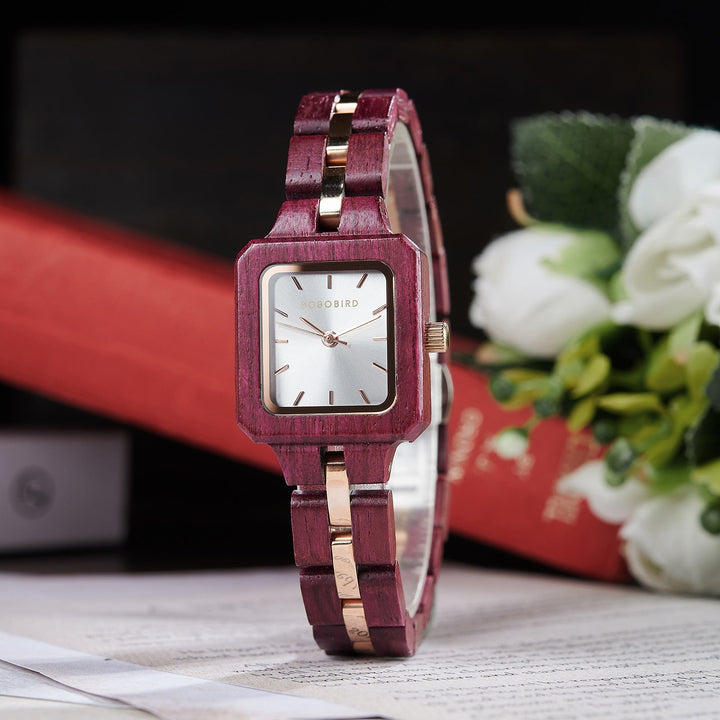 Wooden Wooden Watch Womens Three-Color Quartz Watch