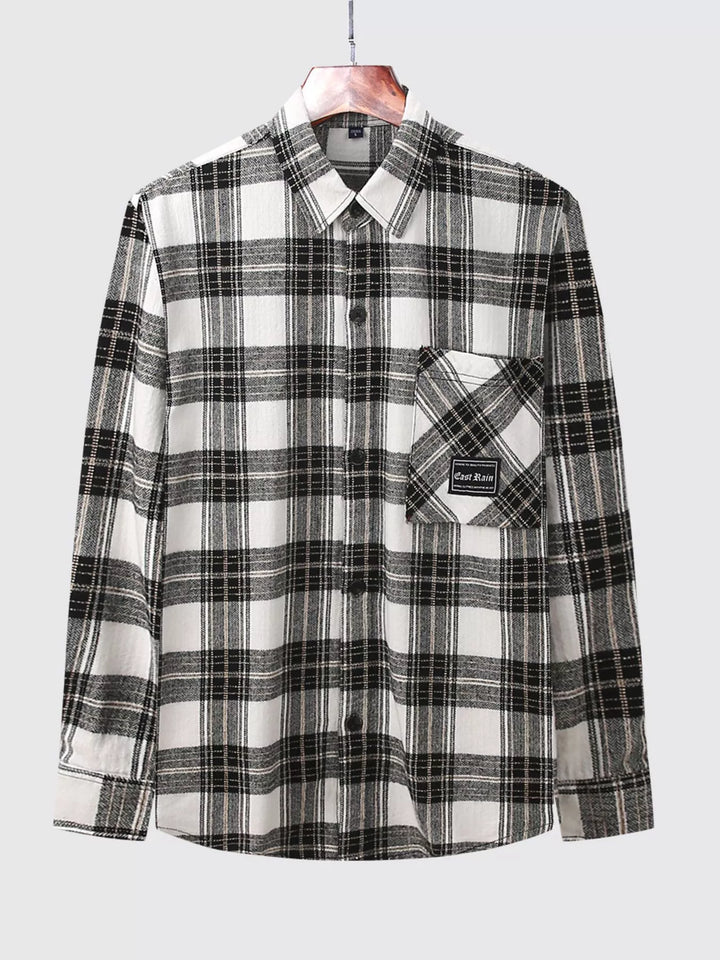 Men's Plus Size Casual Plaid Button Up Shirt