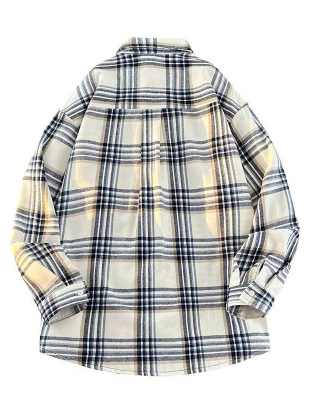 Men's Full Size Vintage Plaid Button Up Shirt Plus Size