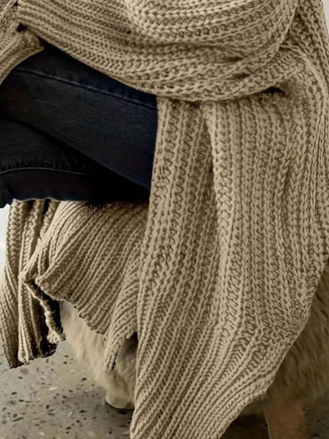 Chunky Knit Open Front Cardigan