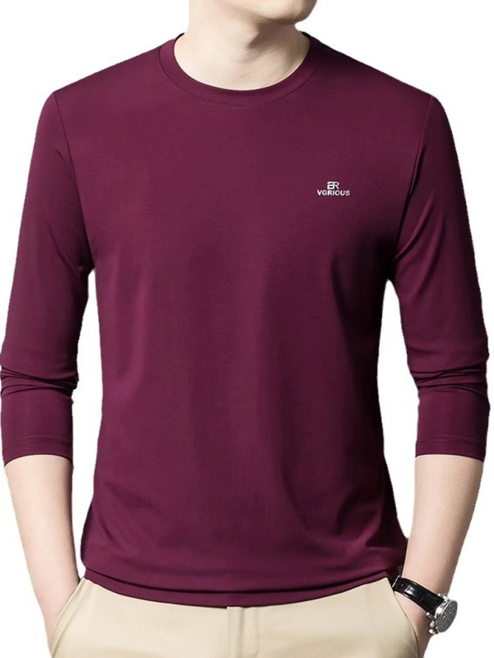 Men's Plus Size Round Neck Long Sleeve T-Shirt