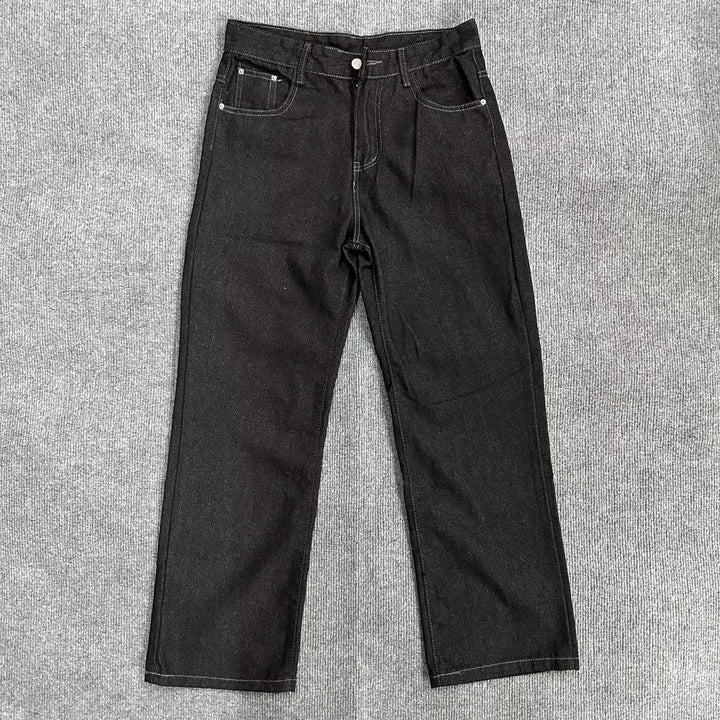New Mens Retro Casual Wide-leg High-street Loose Straight-leg Pants