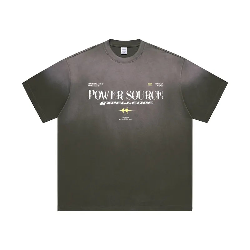 Men's Letter Graphic Round Neck Short Sleeve T-Shirt