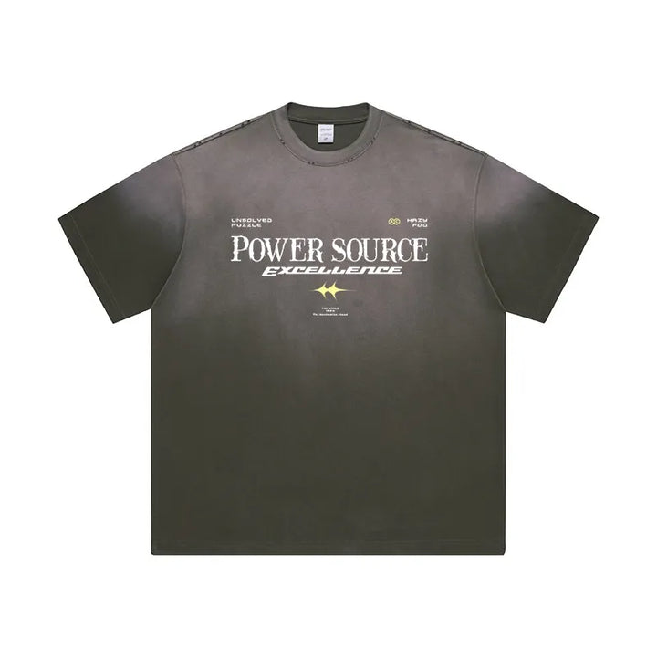 Men's Letter Graphic Round Neck Short Sleeve T-Shirt