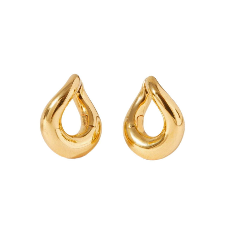 Irregular Curved 18k Gold plated Earrings For Women