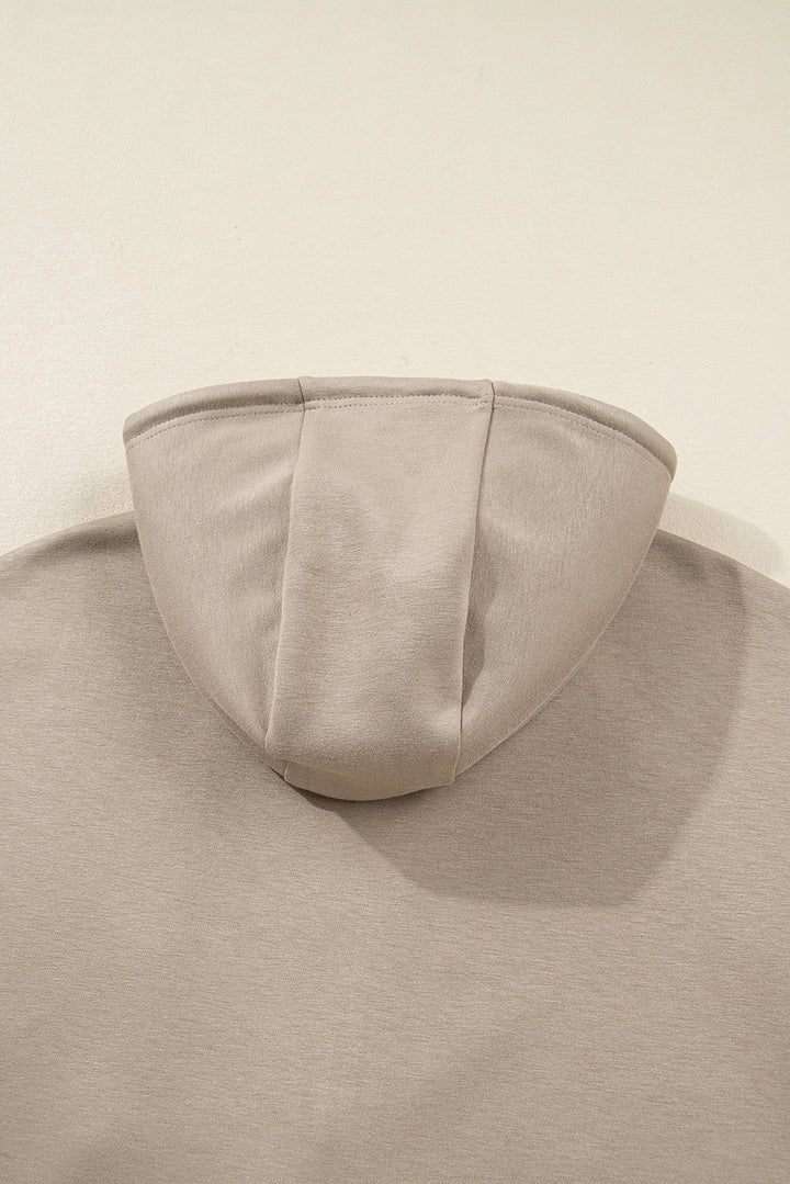 Goat Contrast Bow Embroidered Zip Up Jacket Hoodie