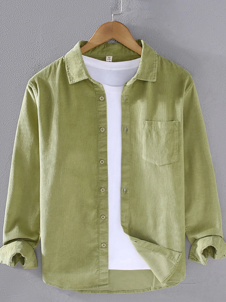 Men's Plus Size Button Up Long Sleeve Shirt