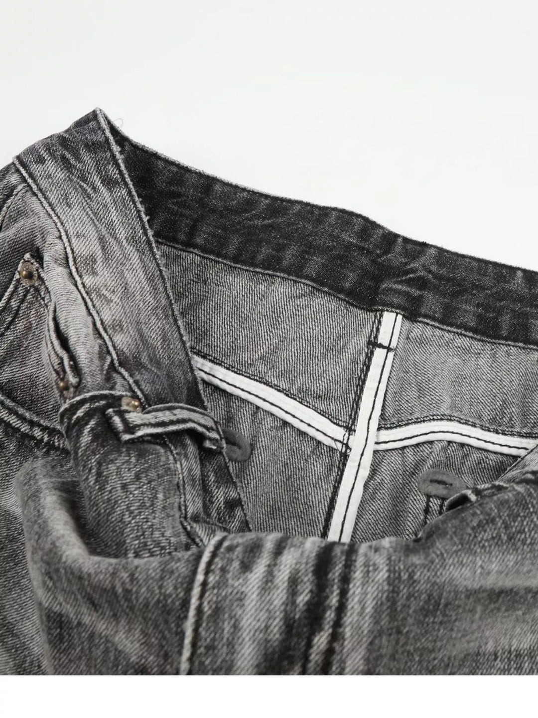 Men's Full Size Vintage Wash Wide Leg Jeans Plus Size