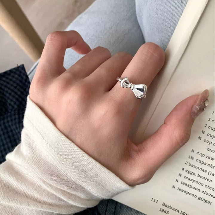925 Sterling Silver Bow Ring