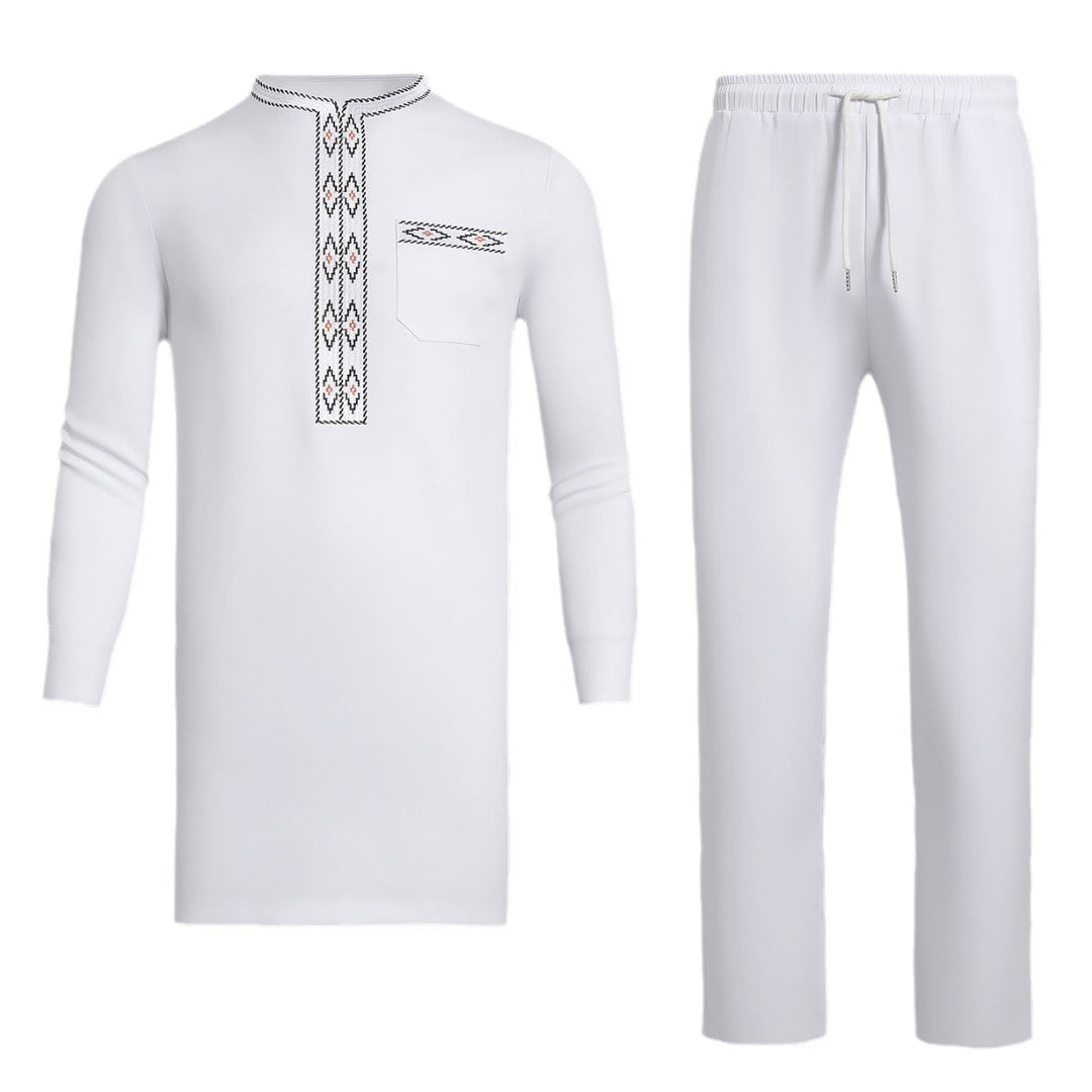 African Men's Ethnic Suit High Quality Embroidery