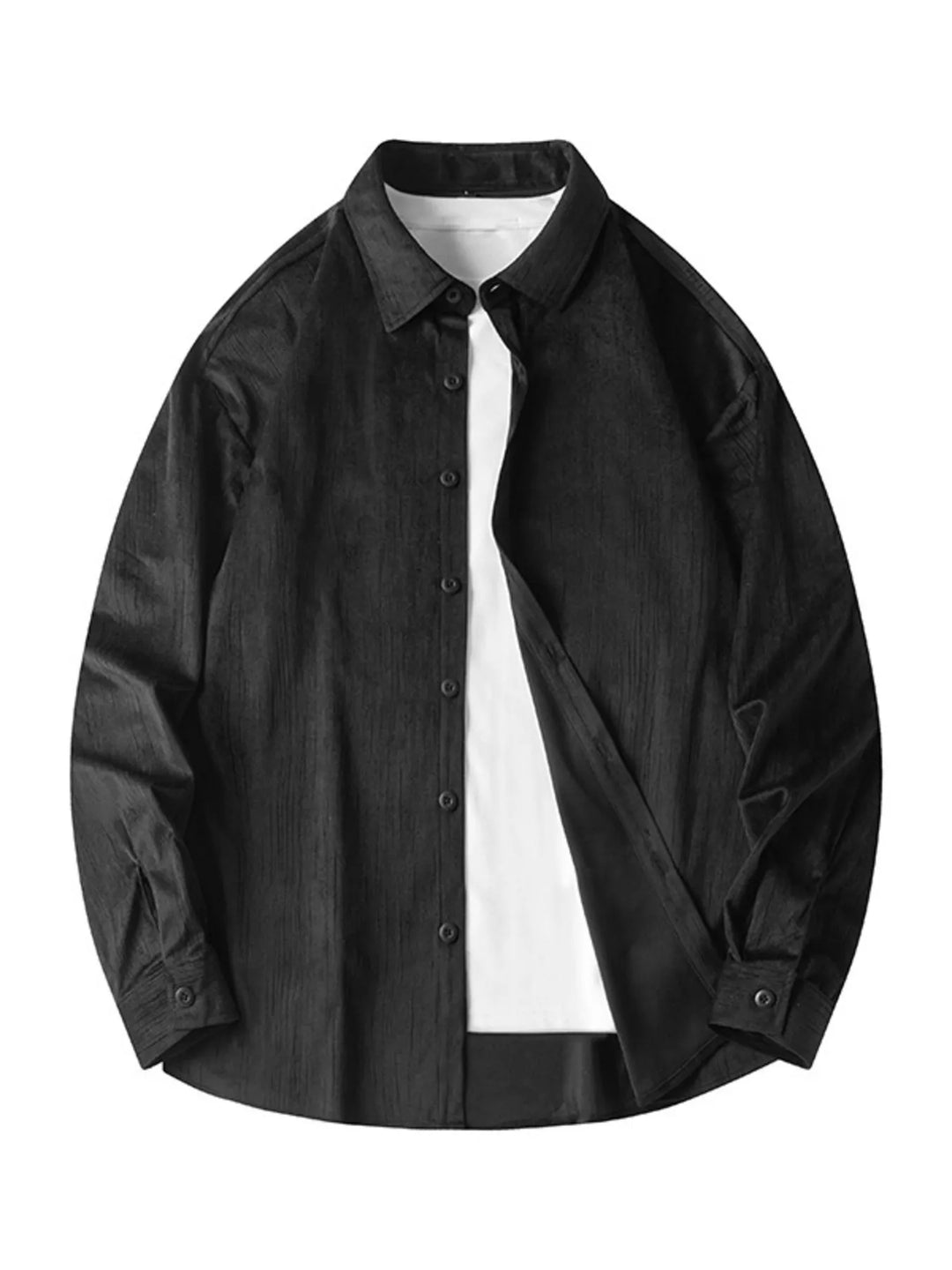 Men's Casual Corduroy Button-Down Shirt