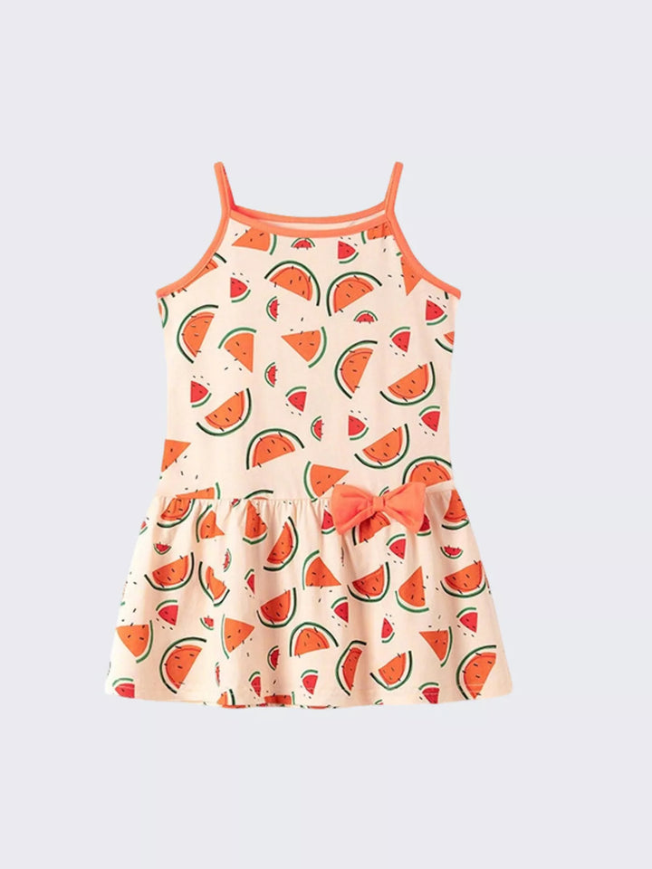 Children's Watermelon Print Sleeveless Sundress