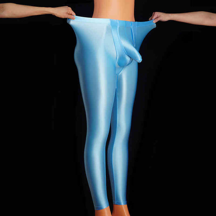 Shiny Sexy Men's Leggings Slim Fit Free Plus Size